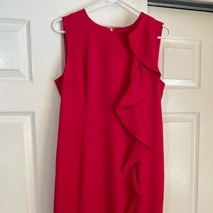 Pink dress with ruffle